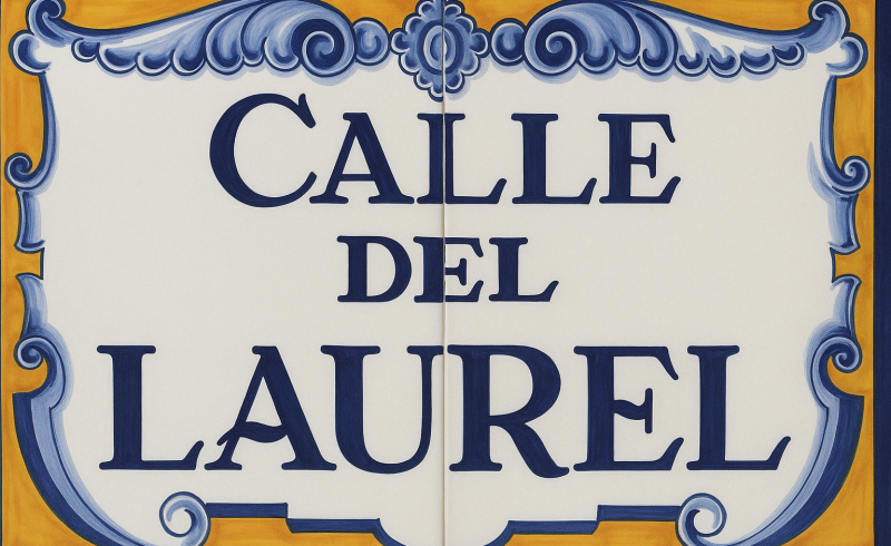 Imagen cartel calle laurel